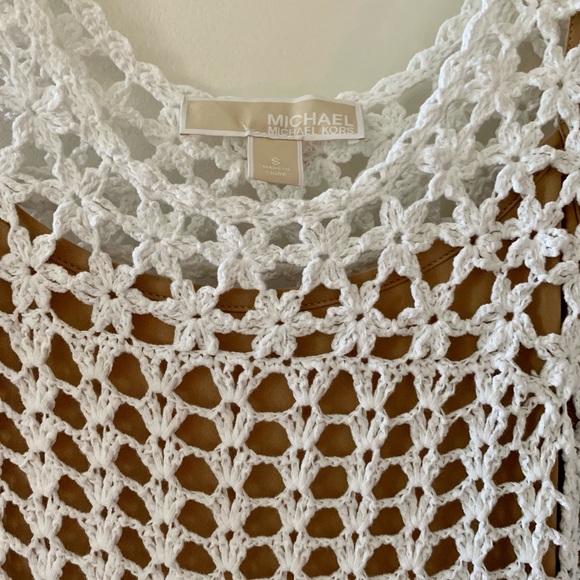 Michael Kors open crochet midi dress. Size small. Tan under-slip included - Picture 2 of 5